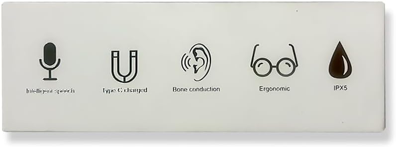 Bone Conduction Headphones Bluetooth 5.3 Open Ear Wireless Mic LOBKIN, Black