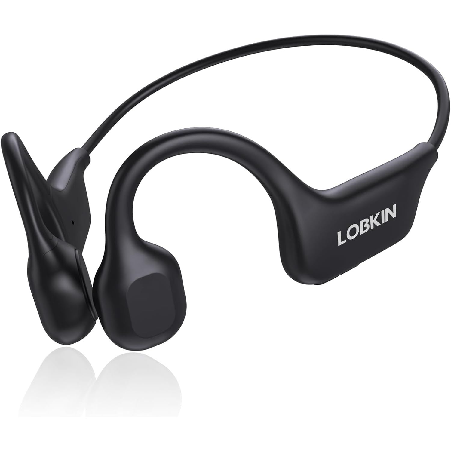 Bone Conduction Headphones Bluetooth 5.3 Open Ear Wireless Mic LOBKIN, Black