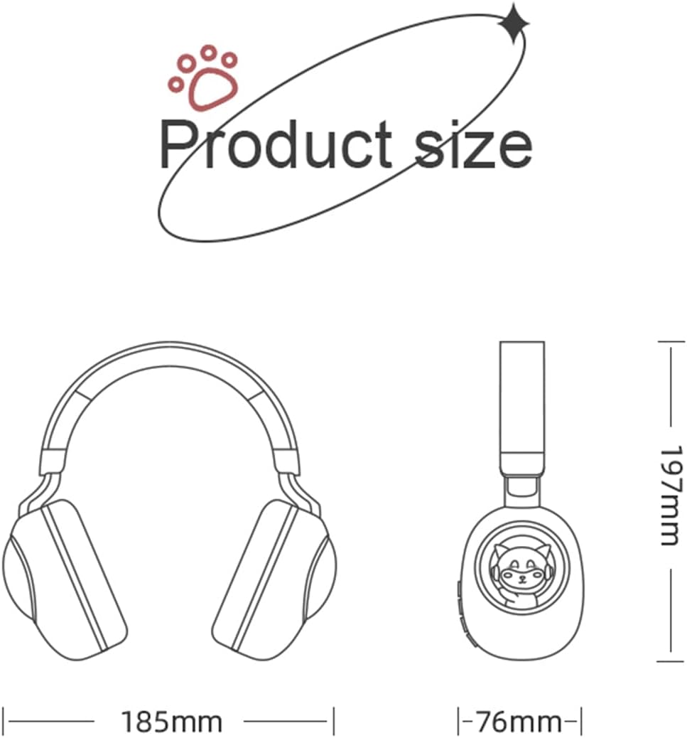 Kids Headphones Cat Ear Pink Wireless Bluetooth Foldable Mic Light Up Pink