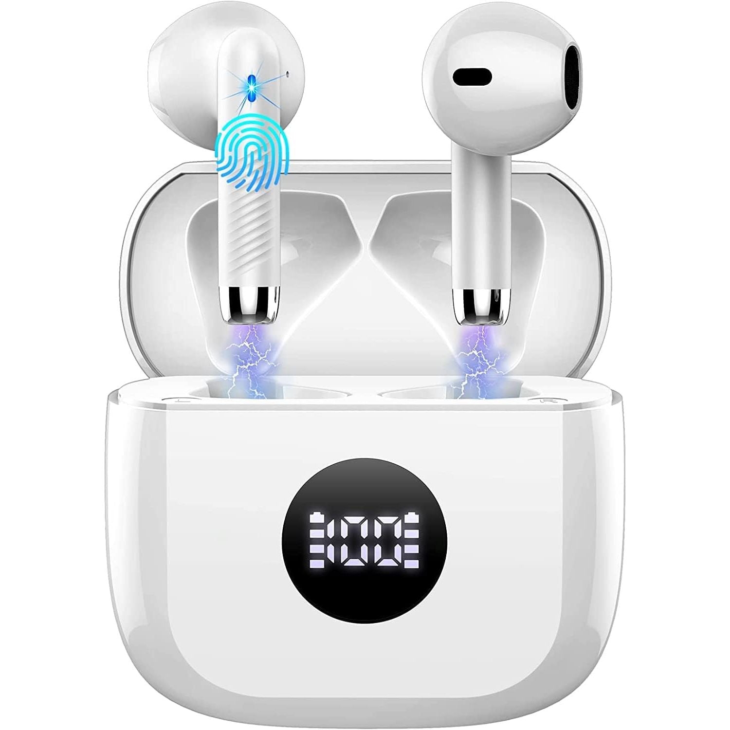Wireless Earbuds Bluetooth 5.4 Deep Bass 40H Playtime ENC Mic Waterproof
